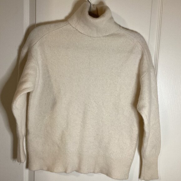 Babaton Women's Cashmere Cropped Knit Turtleneck Sweater Size S Super Soft Warm - Picture 4 of 9